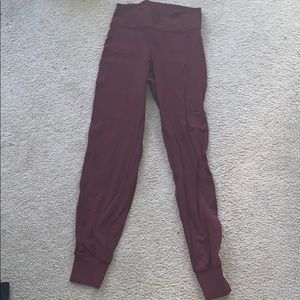 Maroon lululemon align joggers